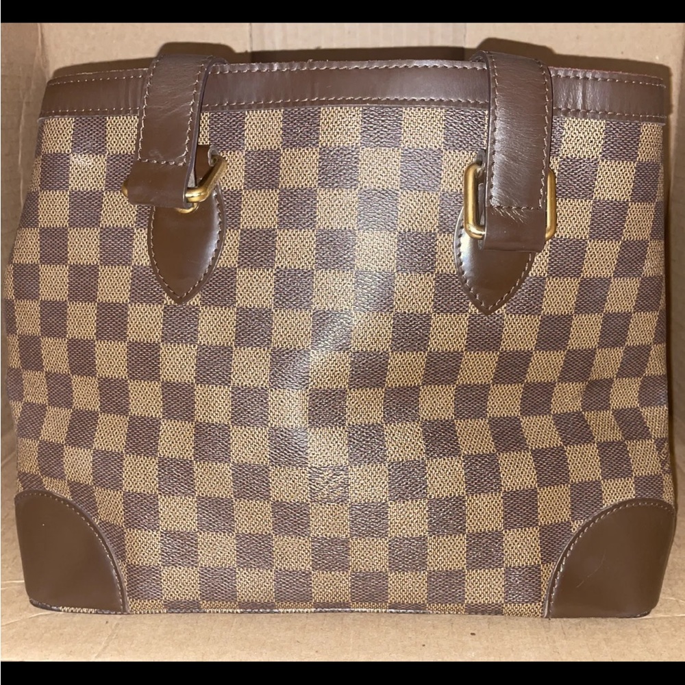 Slightly used  Louis Vuitton Damier Hampstead PM Tote bag N51205 Ladies Ebene - Picture 4 of 8